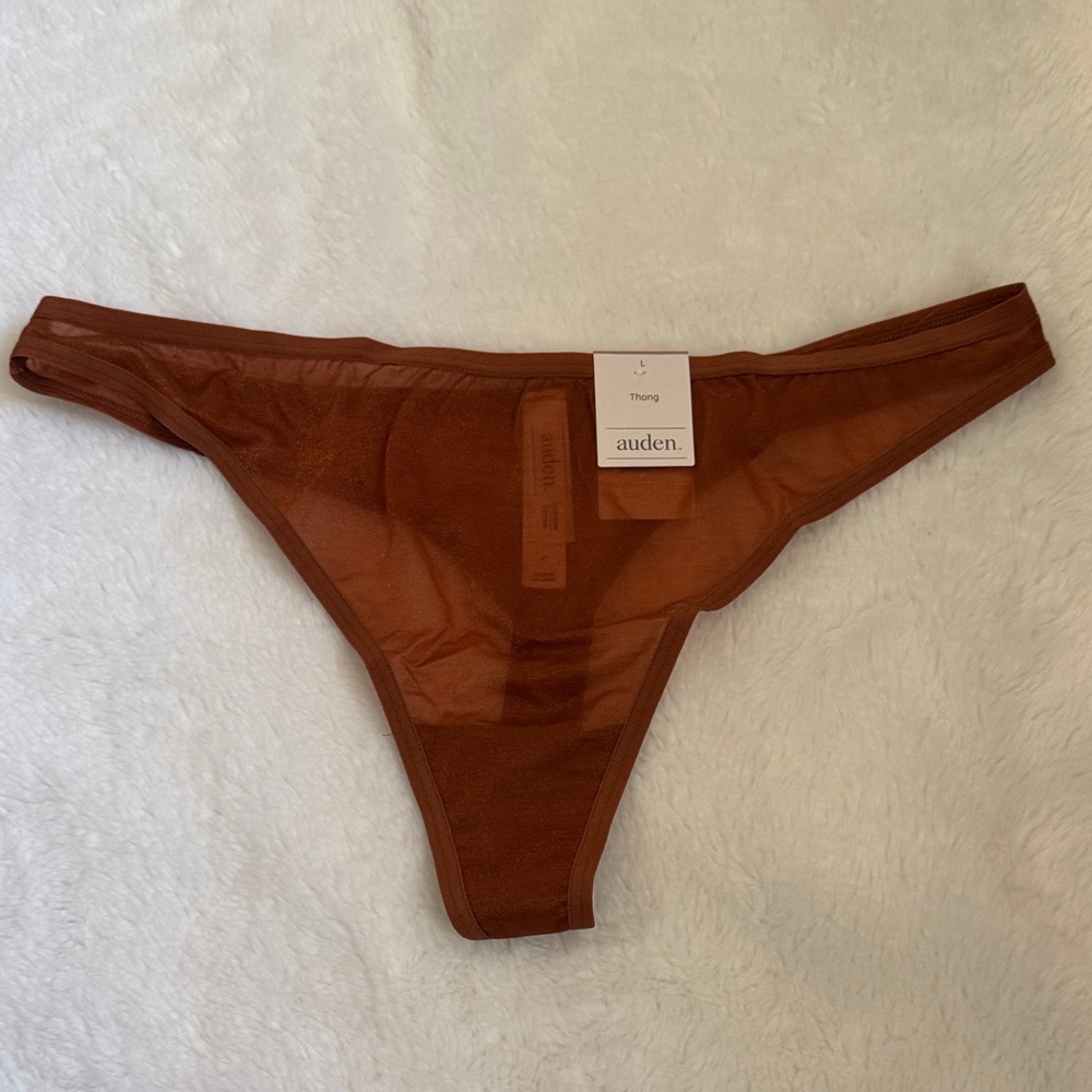 NWT Auden Sheer Thong Size L